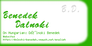 benedek dalnoki business card